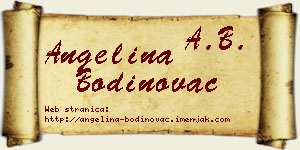 Angelina Bodinovac vizit kartica